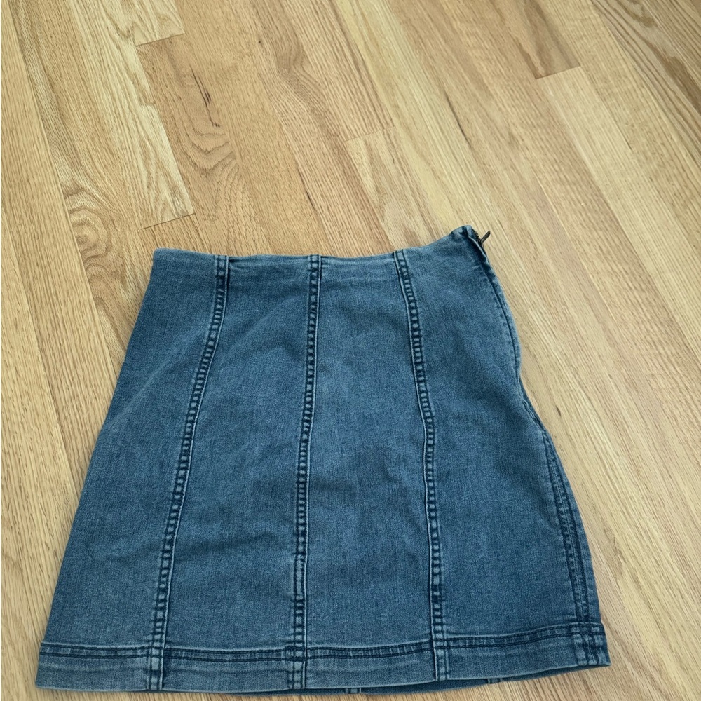 Free People Dark Blue Mini Skirt